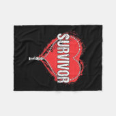 Herzinfarkt - Operation Survivor Fleecedecke (Vorderseite (Horizontal))