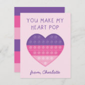 Herzinfarkt Pop Valentinkarte Dankeskarte (Vorne/Hinten)