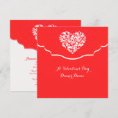 Herzinfarkt Rot Valentinus Einladung (Vorne/Hinten)