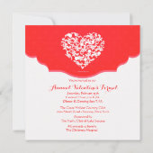 Herzinfarkt Rot Valentinus Einladung (Rückseite)