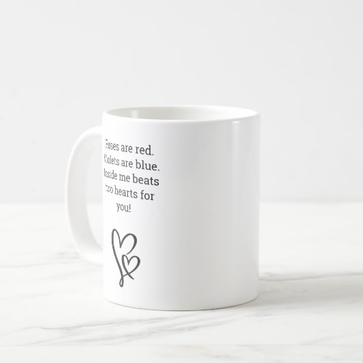 Herzinfarkt-Schwangerschaft-Offenbarung für Eheman Kaffeetasse (Vorderseite Links)