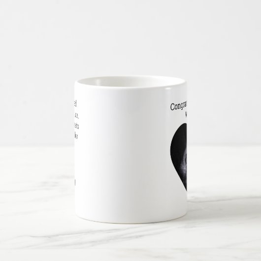 Herzinfarkt-Schwangerschaft-Offenbarung für Eheman Kaffeetasse (Mittel)