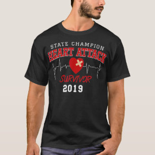 Herzinfarkt-Survivor Red Art Heartbeat Operation T-Shirt
