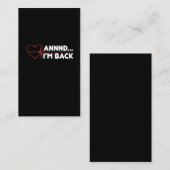 Herzinfarkt-Überlebende Erholung erhält gutes Gesc Visitenkarte (Vorne/Hinten)