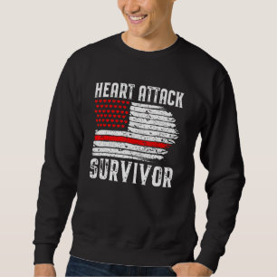 Herzinfarkt-Überlebender Vintage-Amerikanische Fla Sweatshirt