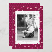 Herzinfarkt Valentinstag Fotokarte Feiertagskarte (Vorne/Hinten)