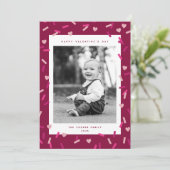 Herzinfarkt Valentinstag Fotokarte Feiertagskarte (Stehend Vorderseite)