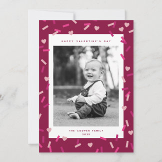 Herzinfarkt Valentinstag Fotokarte Feiertagskarte