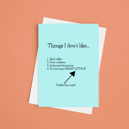 Herzinfarkt wird gut karte