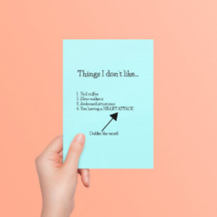 Herzinfarkt wird gut postkarte