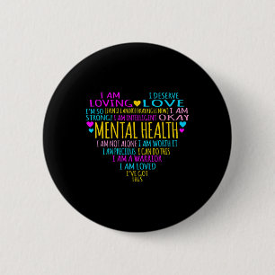 Herzinfarkte Mental Health Awareness Supporter Gra Button