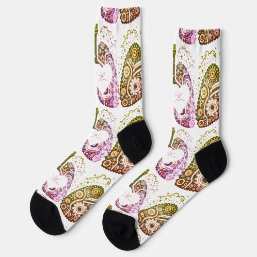 Herzinhalator Socken (Linkes Detail)