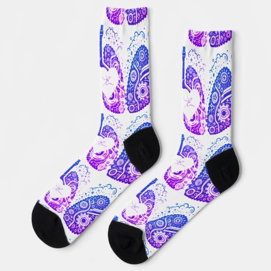 Herzinhalator Socken (Linkes Detail)