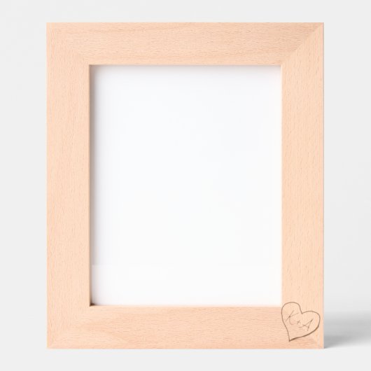 Herzinitials Minimalistisch Geätzte Rahmen (Vorderseite)