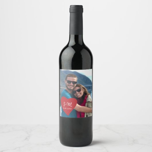 Herzinitis der benutzerdefinierten Foto-Liebe Weinetikett (Vorderseite)