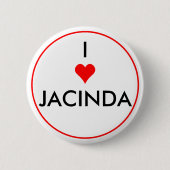 Herzjacinda Button (Vorderseite)