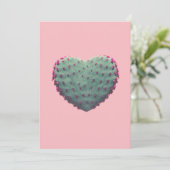 Herzkaktus Feiertagskarte (Stehend Vorderseite)