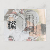 Herzkalligrafie Budget Foto Hochzeit Postkarte (Rückseite)