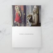 Herzkalligrafie Foto Happy Birthday Card Karte (Innenseite)