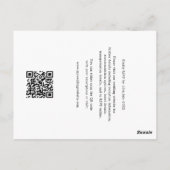 Herzkalligrafie-Haushalt Hochzeit Postkarte (Rückseite)