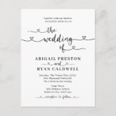 Herzkalligrafie-Haushalt Hochzeit Postkarte (Vorderseite)