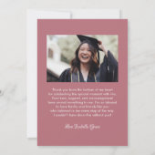 Herzkalligrafie-Script-Abschluss Dankeskarte (Rückseite)