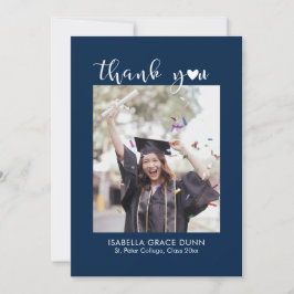 Herzkalligrafie-Script-Abschluss Dankeskarte