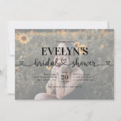 Herzkalligraphie 5 Foto Bridal Dusche Einladung (Vorderseite)