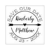 Herzkalligraphiebezeichnungen Rettete unser Datum Gummistempel (Prägung)