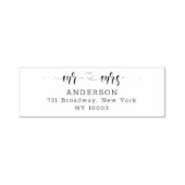 Herzkalligraphische SkriptRücksendeadresse Permastempel (Design)