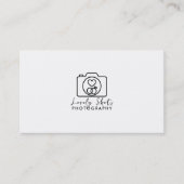 Herzkamera Moderne Minimale Hochzeitfotografie Visitenkarte (Vorderseite)