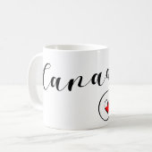 Herzkanadische Tasse, kanadische Flagge Kaffeetasse (Vorderseite Links)