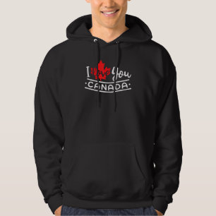 Herzkanadischer Tag Ahornleaf I Liebe Sie Kanada Hoodie