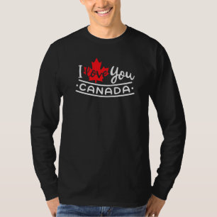 Herzkanadischer Tag Ahornleaf I Liebe Sie Kanada T-Shirt