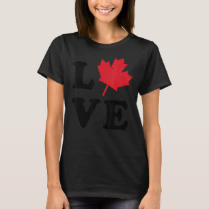 Herzkanadischer Tag Ahornleaf I Liebe Sie Kanada T-Shirt
