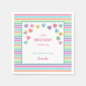 Herzkandücher Babydusche Serviette (Vorderseite)