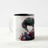 Herzkannibale Zweifarbige Tasse (Vorderseite Links)