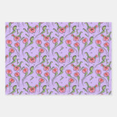 Herzkarnivoren Venus Flytrap Pflanze HandGezeichne Geschenkpapier Set (Vorderseite 3)