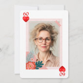 Herzkarte 60. Geburtstagsparty Einladung (Rückseite)