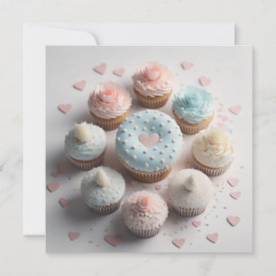 Herzkarte Cupcakes