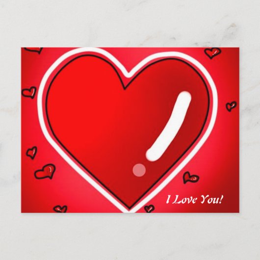 Herzkarte I Liebe Sie Postkarte (Vorderseite)