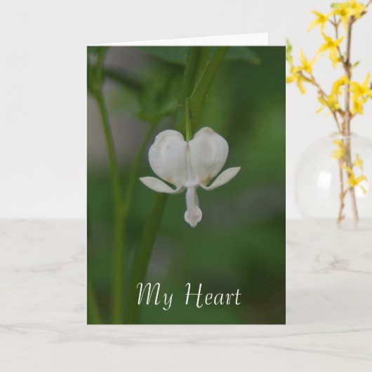 Herzkarte Karte (Gelbe Blume)