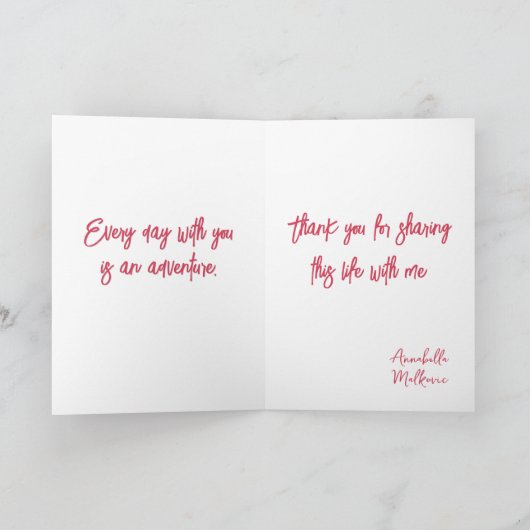 Herzkarte und Valentinkarte für Lieben Karte (Innenseite)