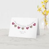 Herzkarte zum 7. Hochzeitstag Karte (Gelbe Blume)