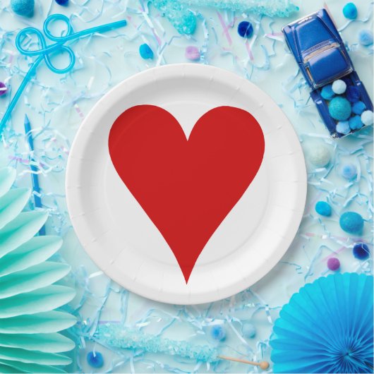 Herzkartenträger Gestalt Valentinstag Pappteller (Party)