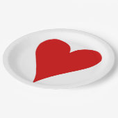 Herzkartenträger Gestalt Valentinstag Pappteller (Schrägansicht)