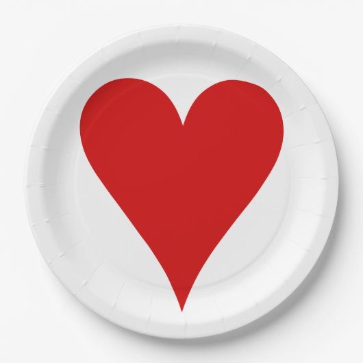 Herzkartenträger Gestalt Valentinstag Pappteller (Vorderseite)