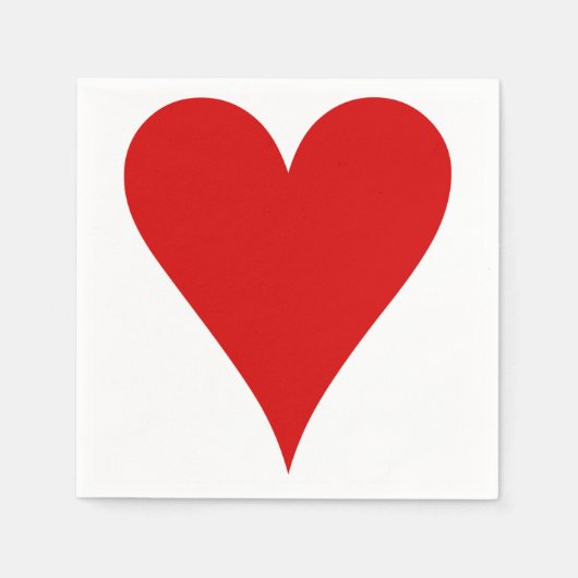 Herzkartenträger Gestalt Valentinstag Serviette (Vorderseite)