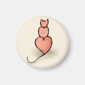 Herzkatze Magnet (Vorne)