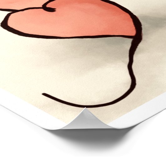 Herzkatze Poster (Ecke)